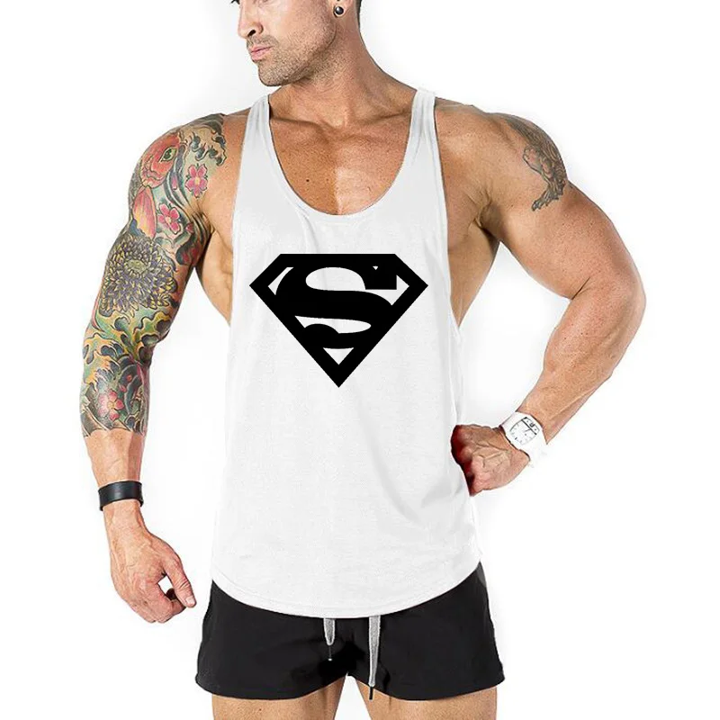 Mens Bodybuilding Brand Fitness Top Men Gym Tank Clothing Vest Muscle Sleeveless Singlets Fashion Workout Sports Shirt