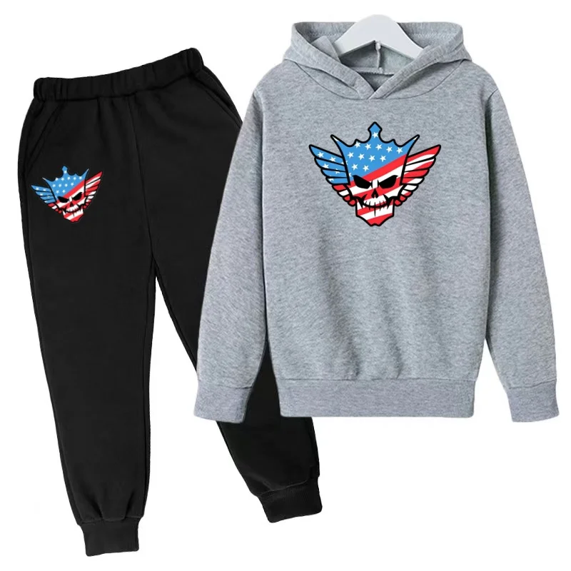 Kinder-Sportoutfit Marke - Hoodie + Hose mit Kodiroz Anime-Mustern, geeignet für Jungen und Mädchen im Alter von 3 bis 13 Jahren. – Detail 12