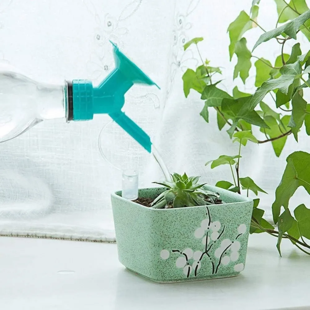 Bottle Watering Spout Nozzle, Sun‑flower Shaped Sprinkler Head, DIY Garden Watering Accessories Fit for Coke & Beverage Bottles, Only Nozzles, 2 Pieces, Random Color