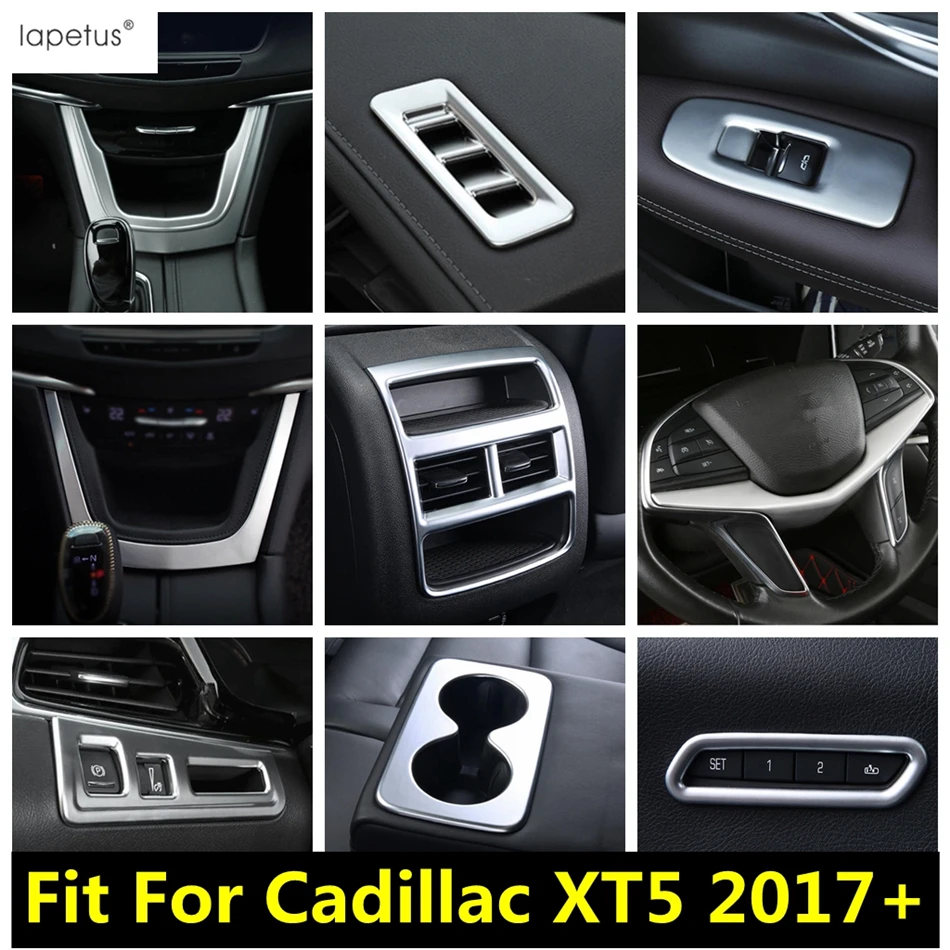 

ABS Water Cup / Window Lift / Head Light / Rear Box Air AC Vent Outlet Frame Cover Trim Accessories For Cadillac XT5 2017 - 2023