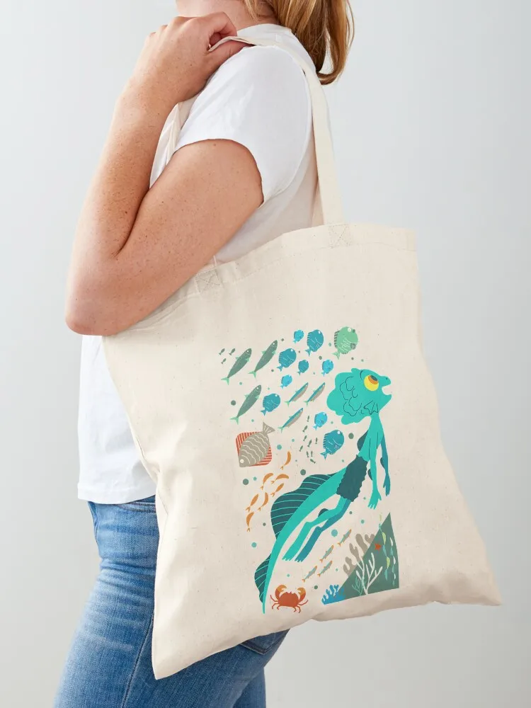 

Luca Swimming With Fishes Tote Bag hand bag Handbags women Gift bags tote bag custom