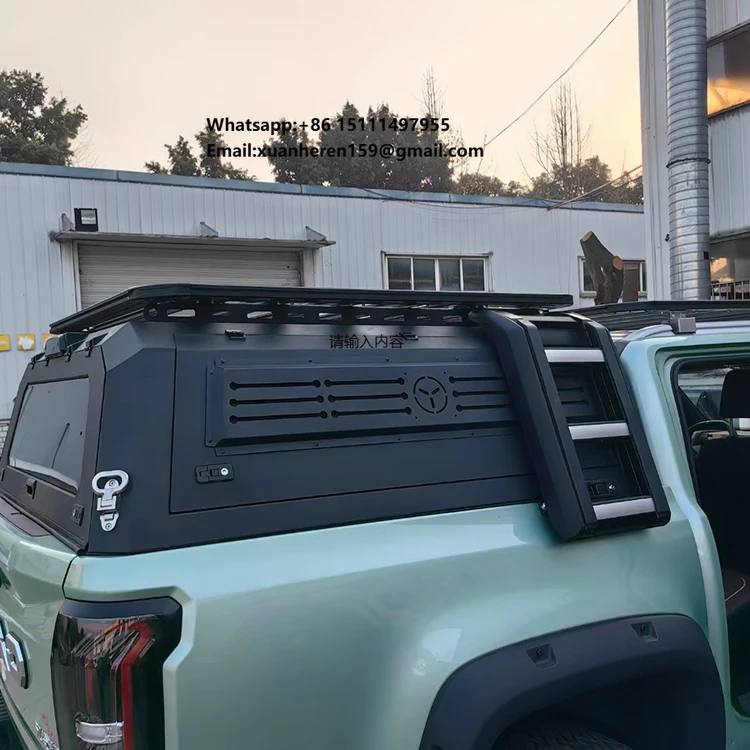 Xin Pickup Factory Offer 4x4 Pickup Car One Full Set Accessories Hardtop Pickup Truck Canopy with Roof Rack Ladder for Ranger