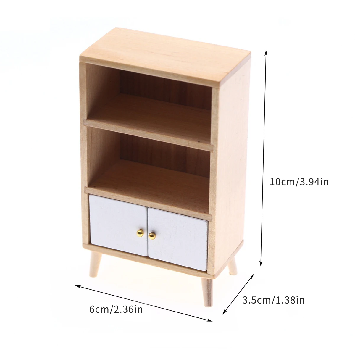 Mini Wooden Living Room Display Cabinet, Bedroom Bookshelf, DollhouseOB11 Miniature Scene Decoration Props, Furniture Model