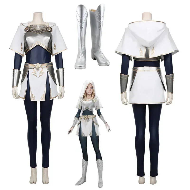 

2025 Anime Games LOL Luxanna Crownguard Cosplay Costume Women Dress Outfit Halloween Carnival Party Costume Shoes