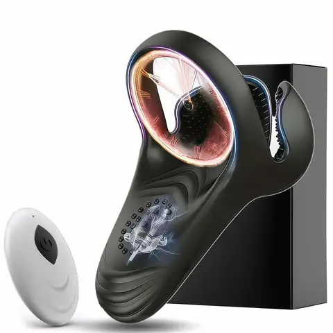Wireless Vibrating Cock Ring Male Remote Control Penis Ring Ejaculation Delay Testicle Stimulator Adult Sex Toy for Men Couple