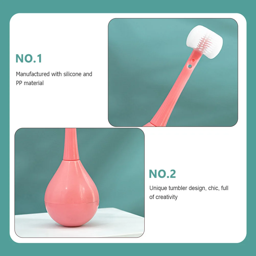 

2pcs Children Toothbrush Tumbler Design Supple Bristles Deep Clean Gums Portable Teeth Cleaning Tool For Kids Oral Care