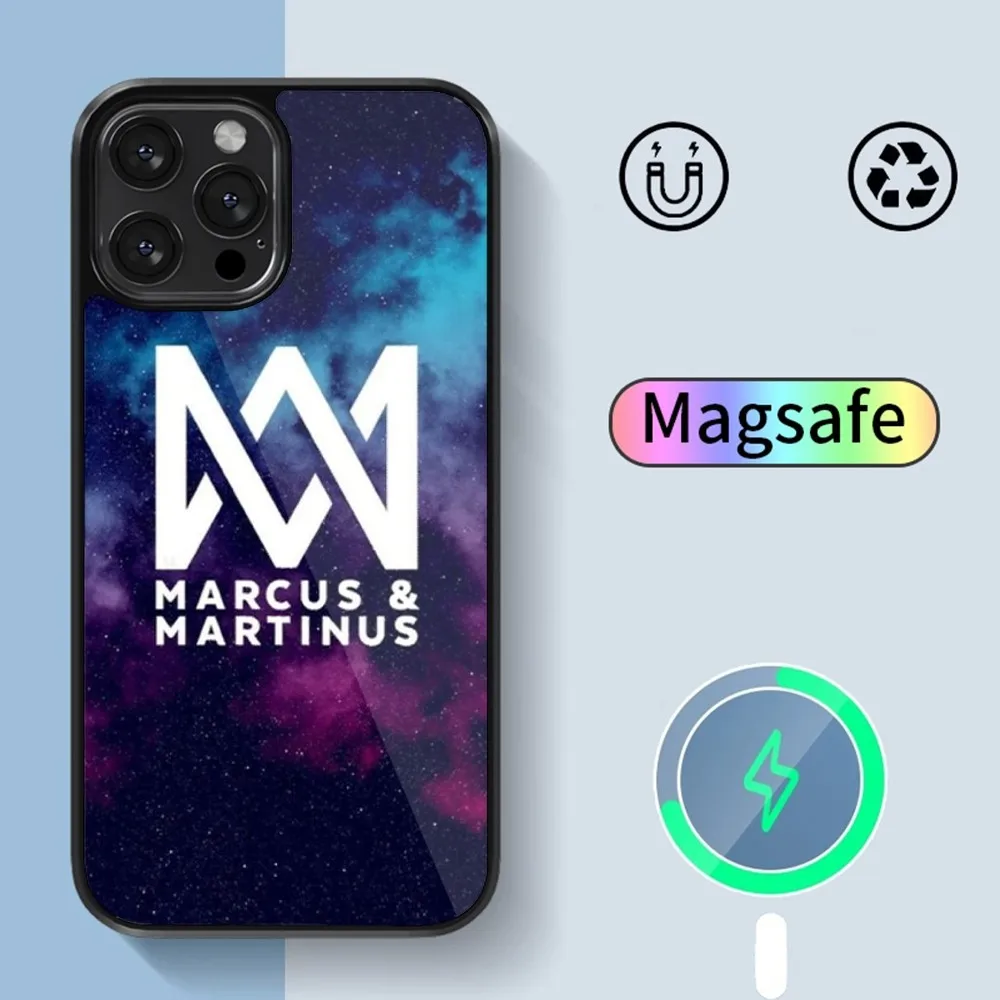 M-Marcus And M-Martinus Phone Case For iPhone 14 13 12 11 15 Pro Max Plus Magsafe Magnetic Cover