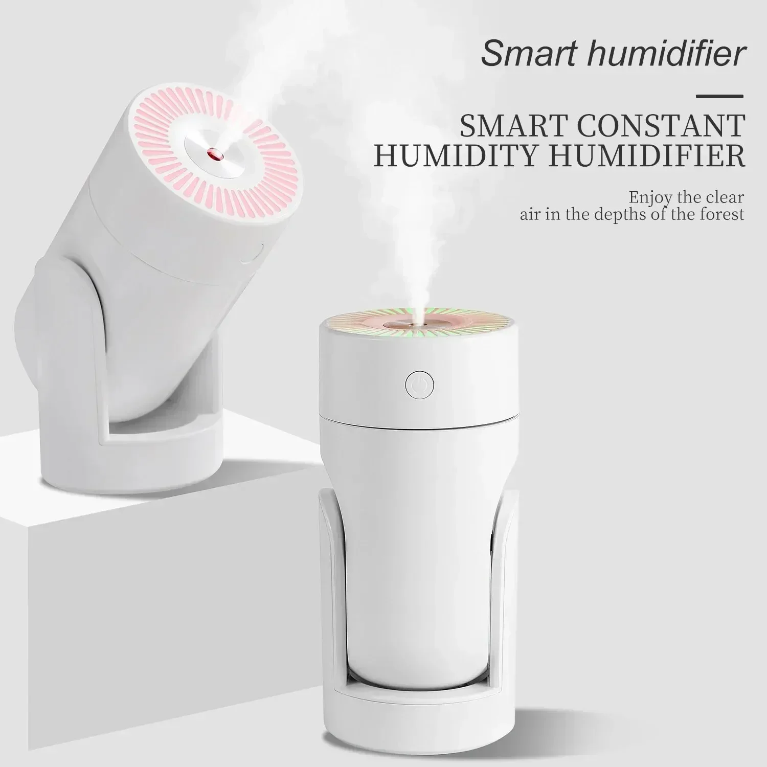 Air Humidifier Large Mist Volume USB Air Humidifier with Color Gradient Light Household Aroma Diffuser Aromatherapy Air Purifier