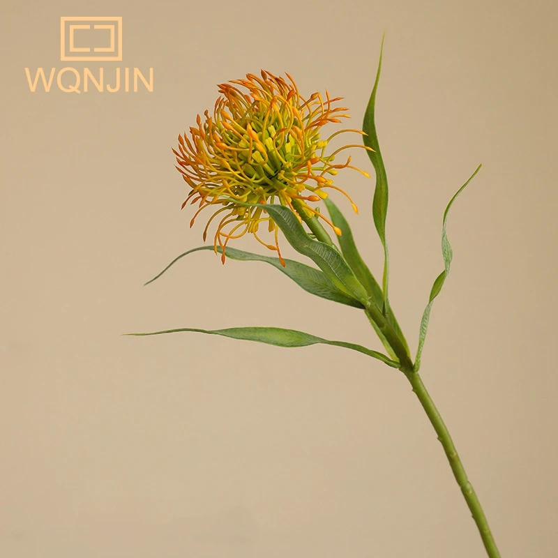 1 STÜCK, NEUE Simulierte Nadelkissenblume, Simulierte Grünpflanze Heimdekoration, Künstliche Blume, Hochzeitsdekorationsblume – Detail 11
