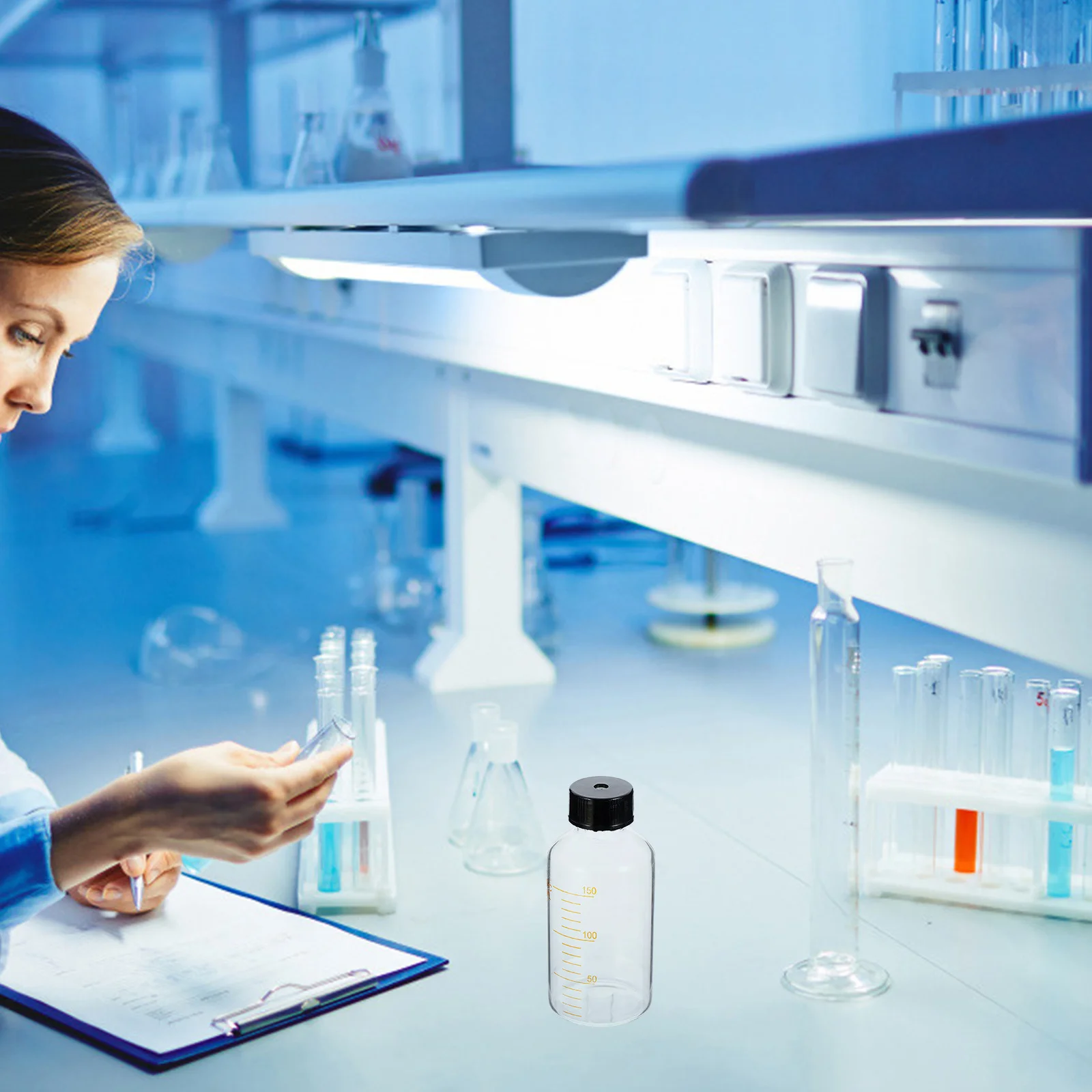 

1Pcs Transparent Glass Vial with Lid Gasket Perfect for Storing Samples and Laboratory Needs Sample Bottles with Lid