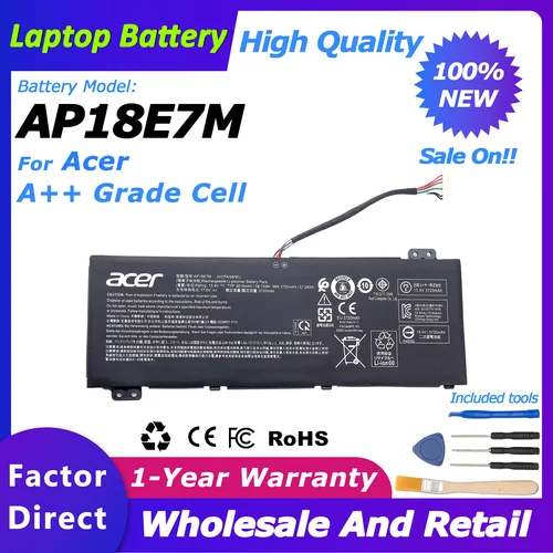 Imagen 1 del producto AP18E7M batería del ordenador portátil para Acer Nitro 5 AN515-54/AN515-55/AN517-51 Aspire 7 A715-74 A715-74G serie 3815mah