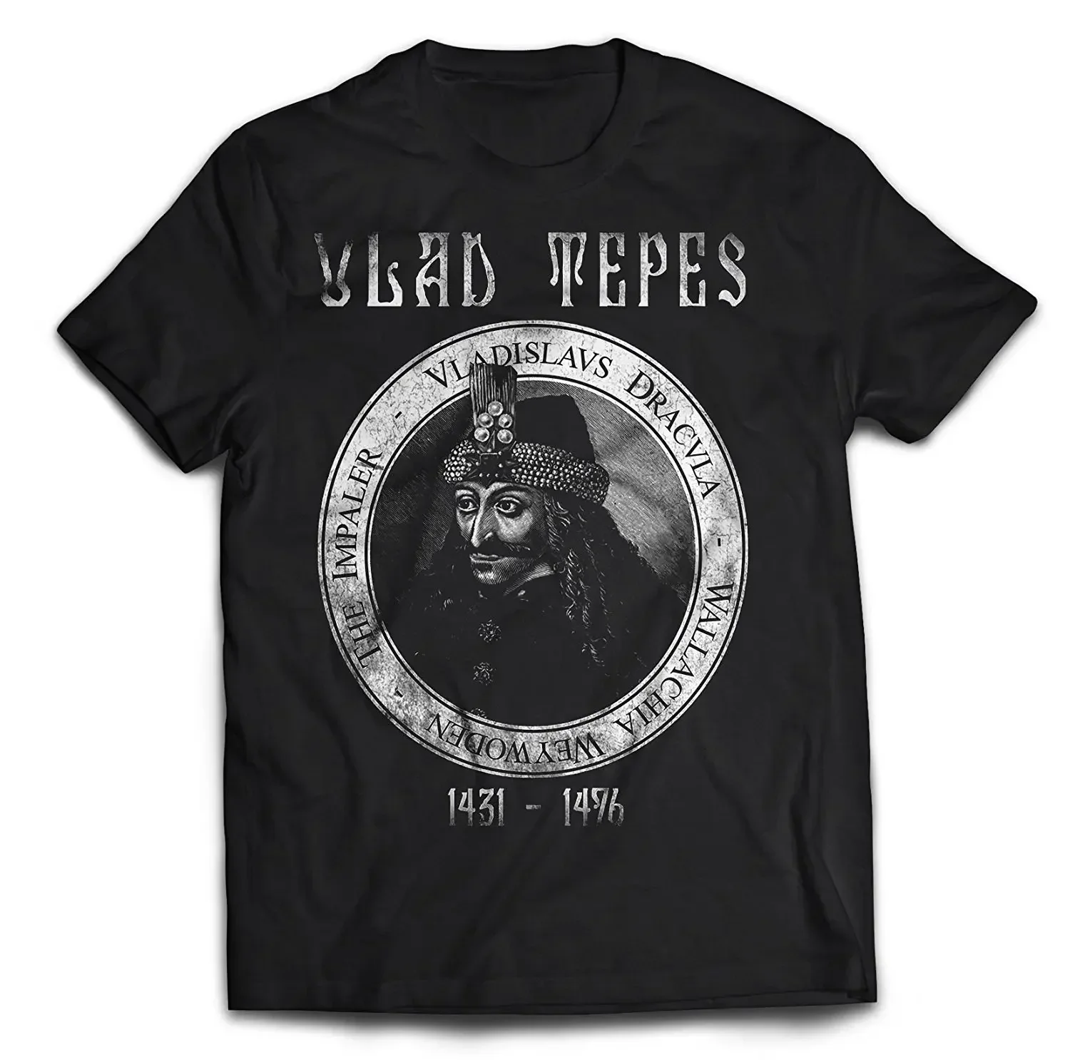 double sided size S-5XL Hot Sale Men's Retro Print Design Vlad Tepes T-shirt  streetwear men clothing  harajuku