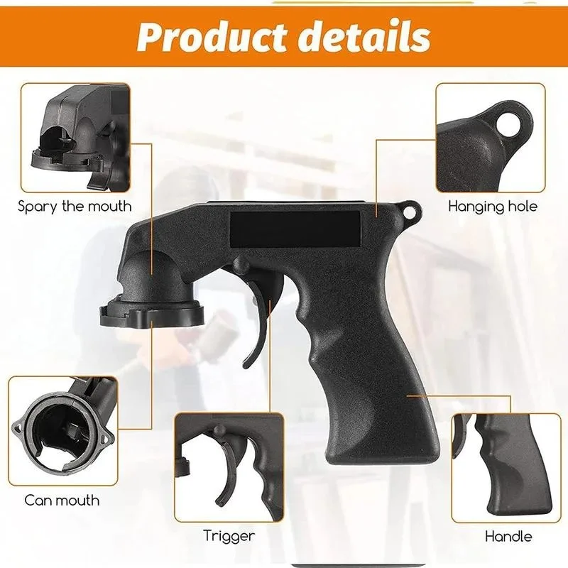 Car Polishing Paint Care Aerosol Spray Gun Handle with Full Grip Lock Handle Trigger PolishTools Can Spray Paint