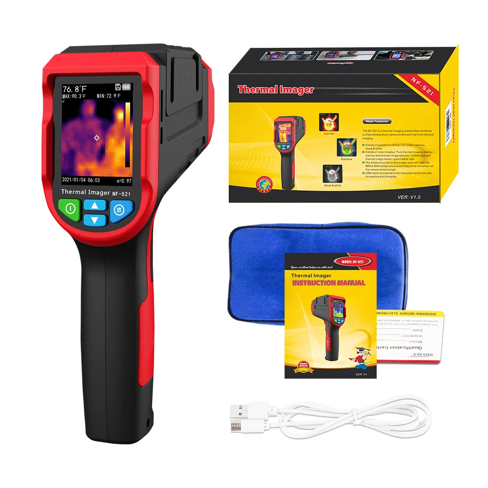 -20~400C Infrared Thermal Imager Handheld Industrial Testing Heating Detector 2000 Pixels Temperature Thermal Imaging Camera