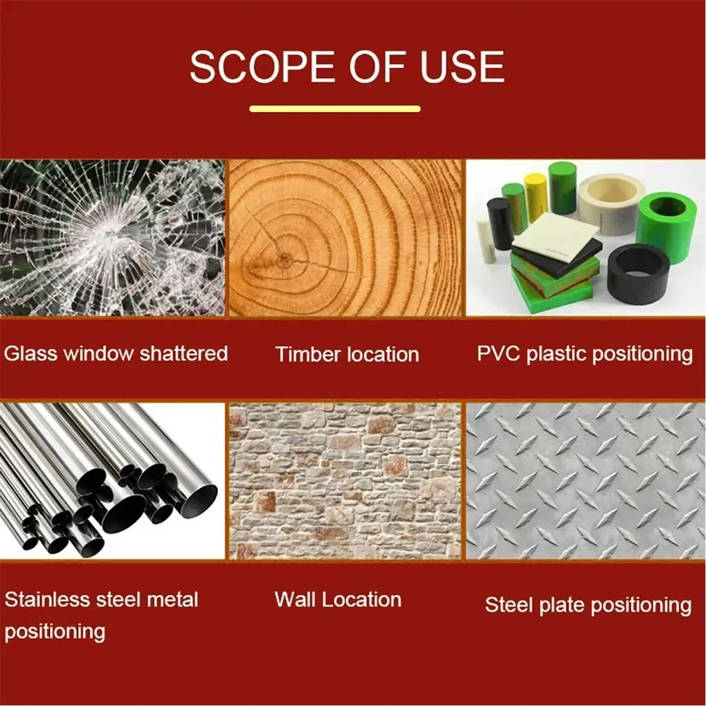 Automatic Center Punch Woodworking Carbon Steel+alloy Steel Non Slip Grip Spring Loaded With 2 Pcs Spare Punch