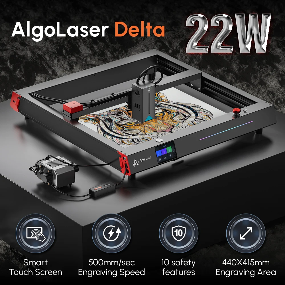 Algolaser Laser Engraving and Cutting Machine for Wood Metal Acrylic Leather Glass 3.5\