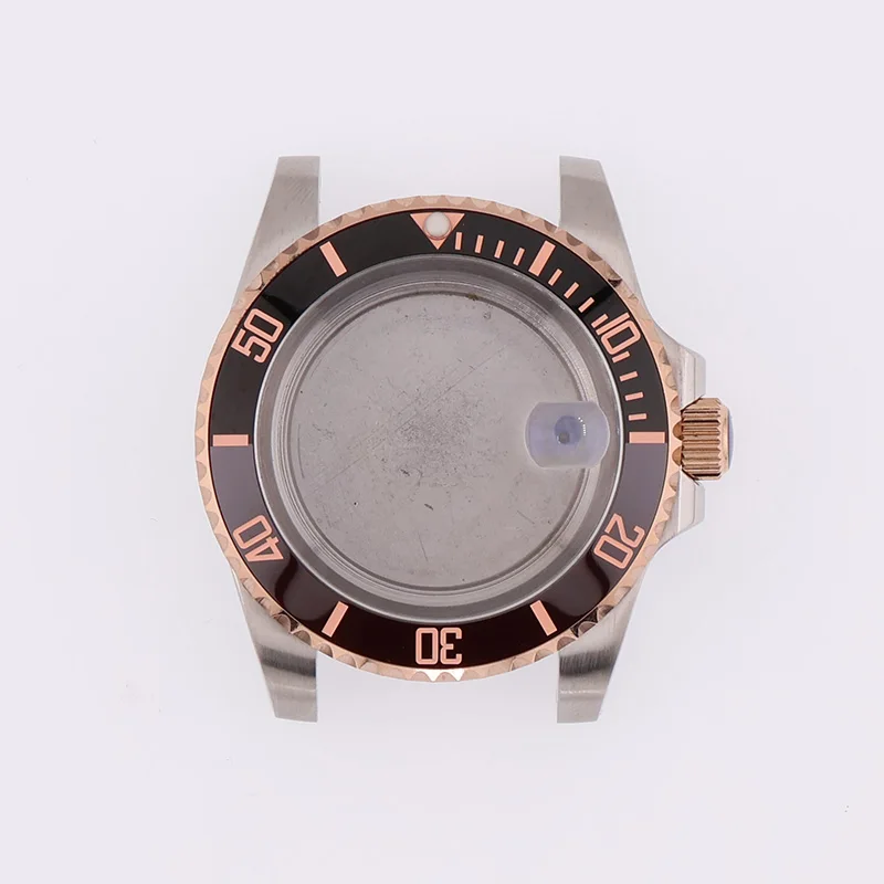 40mm PVD Mid Rose NH36 NH35 NH34 Horloge Accessoires voor Seiko Gevallen heren Horloge Klok Vervangende Onderdelen