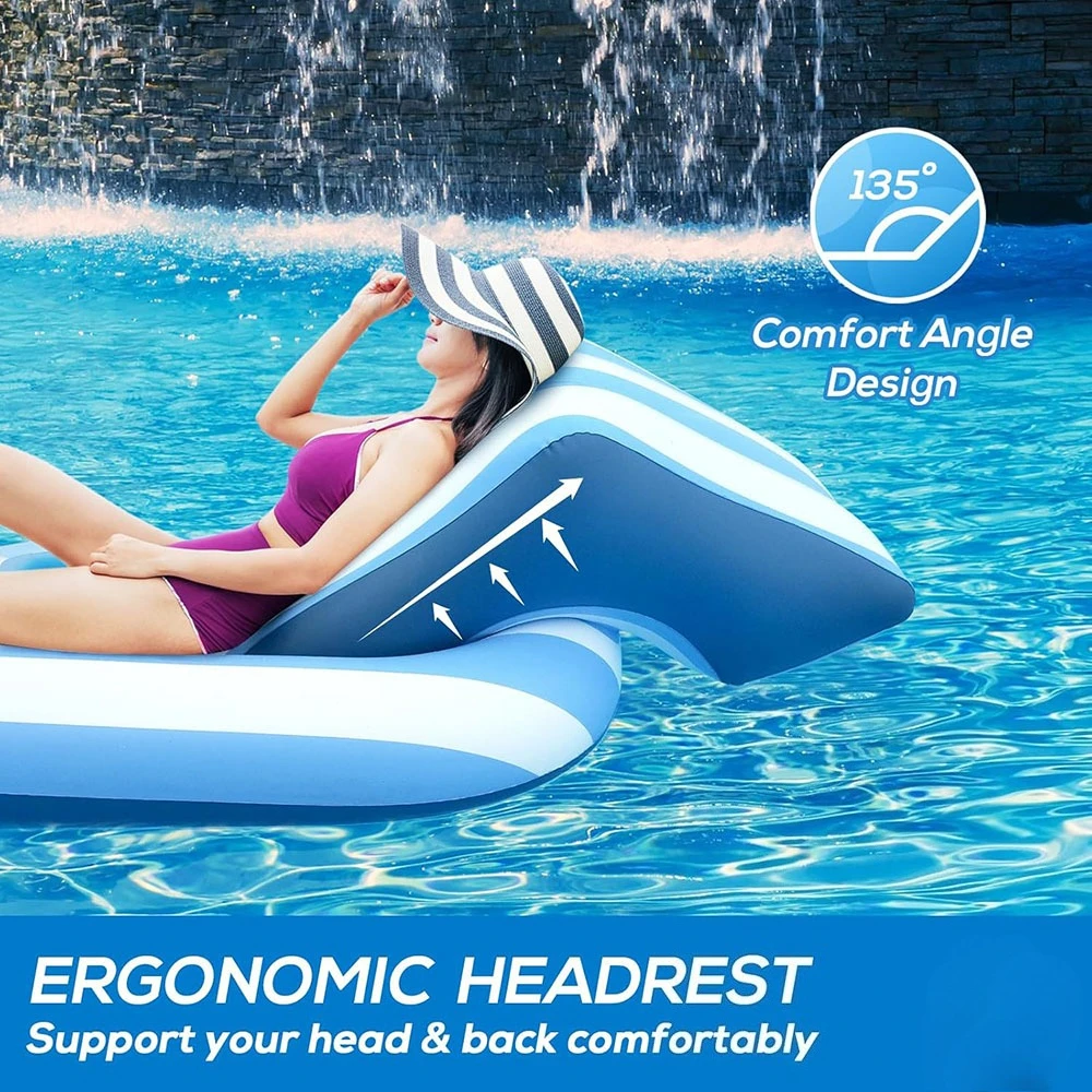 Inflatable Floating Raft for Adult Swimming Pools PVC Water Loungers Enjoy Summer Water Fun and Relaxing Poolside Moments