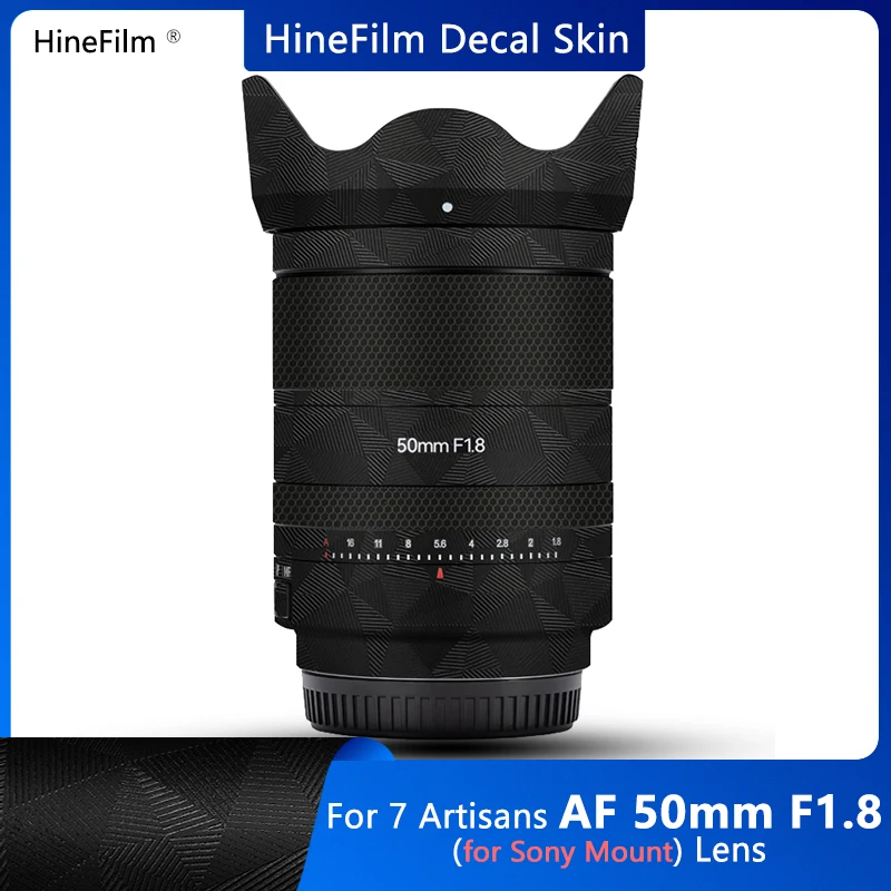 7artisans AF50 F1.8 FE Mount Lens Decal Skin For 7 artisans AF 50mm F1.8 Lens Protective Sticker 50 F1.8  Wrap Cover Film