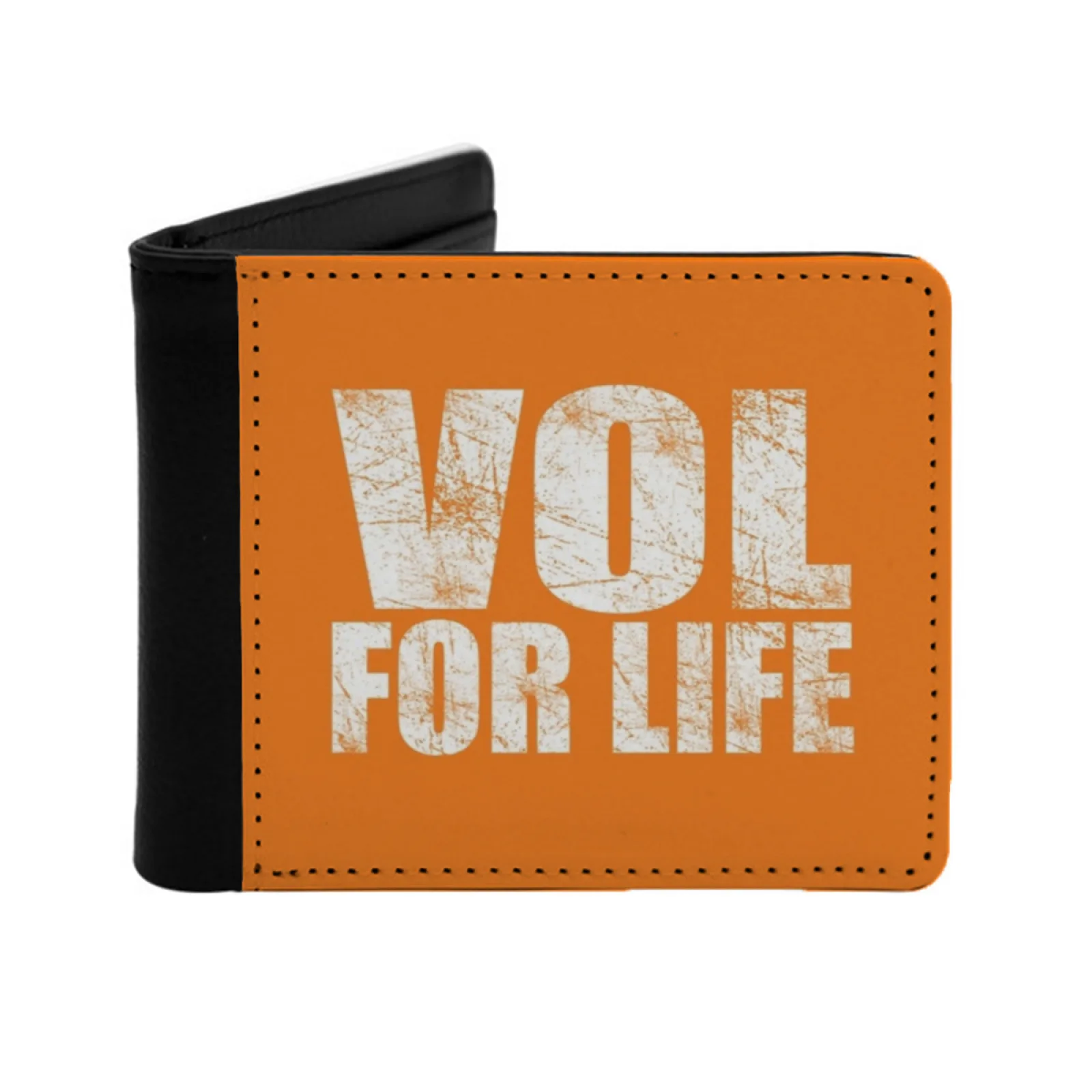 Vol For Life Men Leather Wallet Credit Card/Id Holders Inserts Money Bag Male Short Purses Tennessee Volunteers Vols Sec