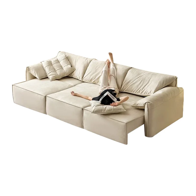 

Cream wind, electric, retractable, sofa, living room, dual-purpose, bed function, fabric