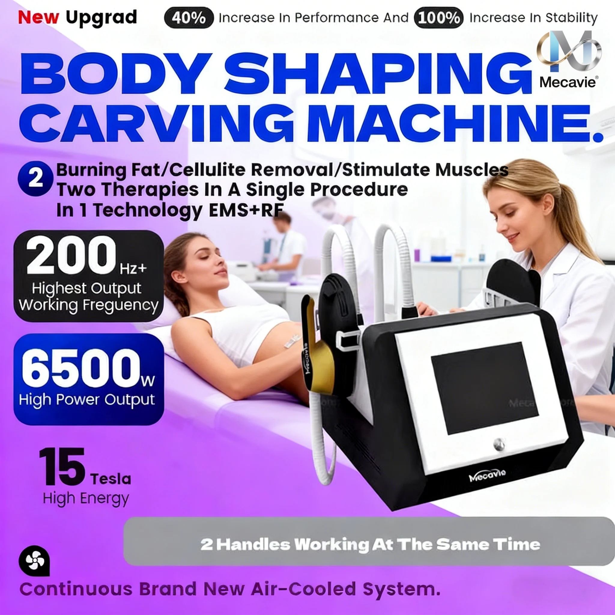 

Professional NEW 2026 MECAVIE Newly Technology Magnetic Slimming Device Transformation and Fat Reduction Body Shaping Machine