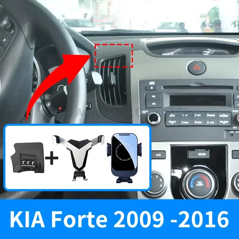 Phone Holder For KIA Forte 2009 -2012 2013 2014 2015 2016 Air Vent Mount Mobile Support GPS Stand Bracket Car Accessories