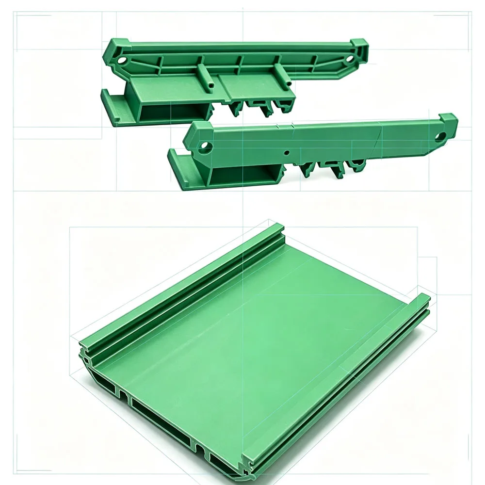 Width 80mm PCB module rack PLC terminal block line circuit board DIN35 rail bracket card slot industrial control shell