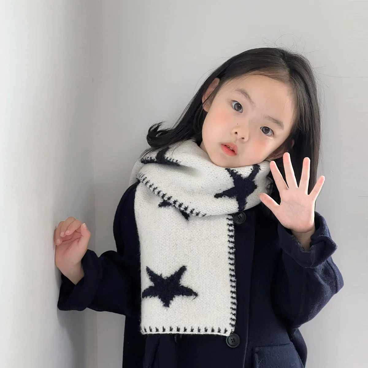 3-14 Years Children's Scarf Autumn and Winter New Wool Knitted Warm Neck Warmer Boys and Girls Baby Scarves