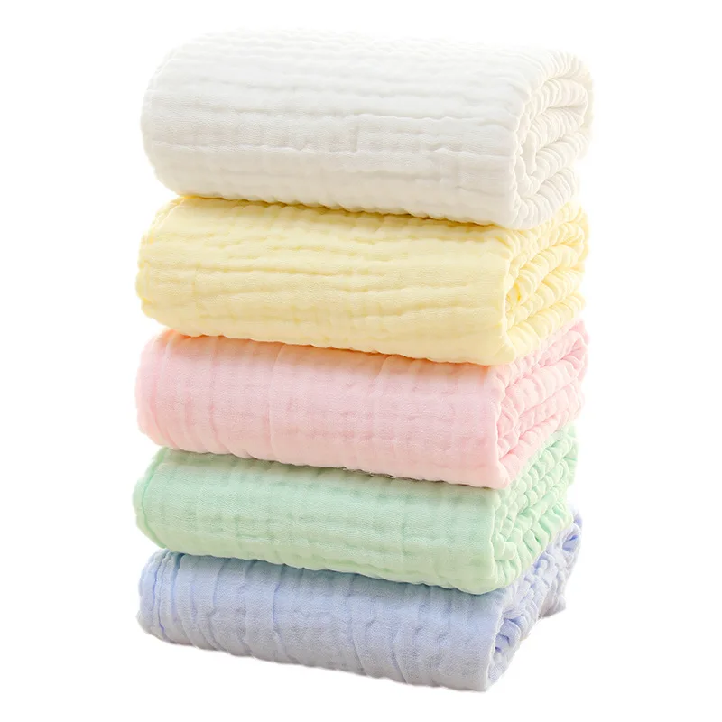 Cotton Baby Bath Towel Boys Girls Towel Blanket For Newborn Baby Bathrobe 6 Layers Gauze Washcloth Infant Swaddle