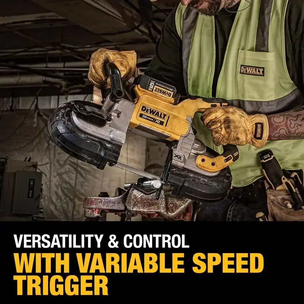 DEWALT DCS374 Cordless Brushless Deep Cut Band Saw Cutting Capacity Integrated Portable Metal DCS374N Electric Saw Power Tools