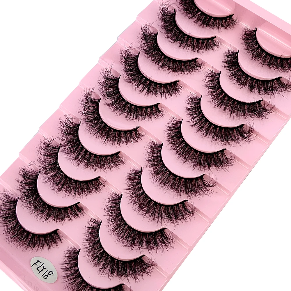 500/1000pairs 3D mink Lashes Natural Long False Eyelashes Messy Fluffy Fake EyeLashes Extension Makeup Beauty Tools maquiagem