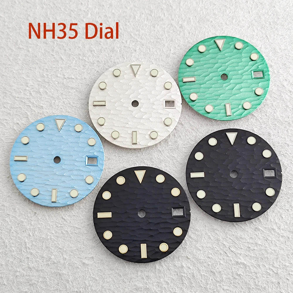 NH35 dial 28.5mm without logo green luminous watch dial suitable for NH35/NH36 movement improvement dial replacement watch acces