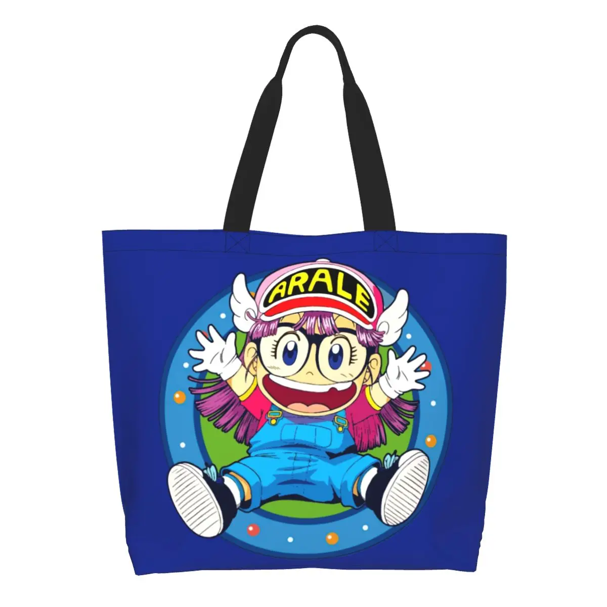 Recycling Arale Norimaki Dr. Slump Shopping Bag Women Shoulder Canvas Tote Bag Durable Japan Anime Manga Grocery Shopper Bags