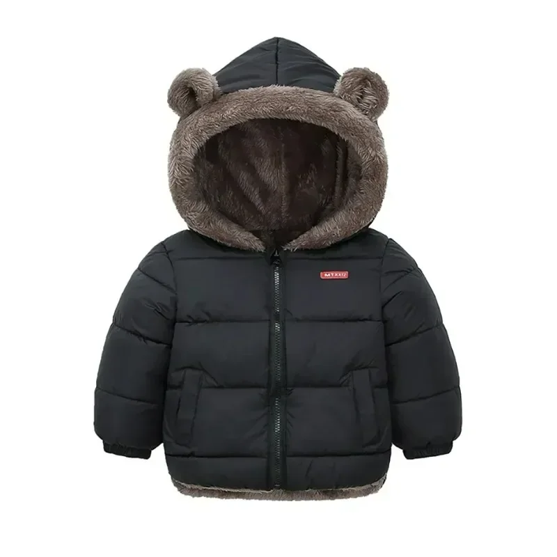 

Kids Cotton Clothing Thickened Down Girls Jacket Baby Children Winter Warm Coat Zipper Hooded Costume Boys Outwear