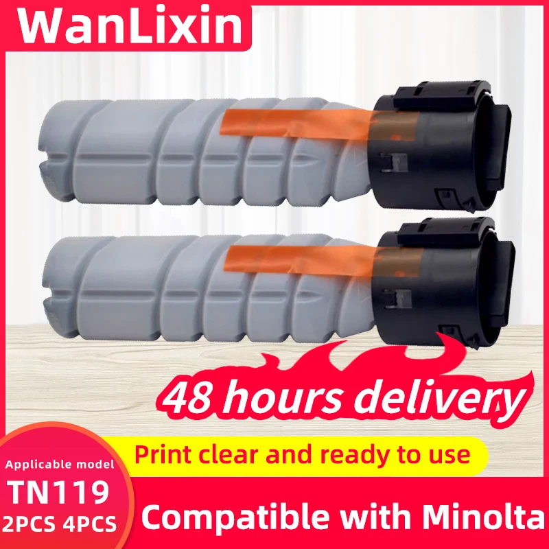 

2 шт. 4 шт. совместимы с Konica Minolta bizhub 195 215 235 206 216 226 236 246 7719 7723 7721 тонер для порошкового картриджа TN119