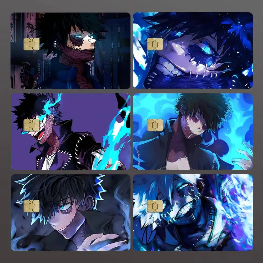 Anime Characters A-Aizawa Shouta Credit Skin Cover Card Stickers 4PCS Film Bus Pass Front Decoration Bank Debit Waterproof