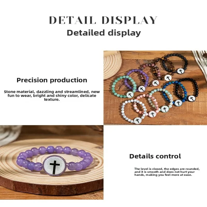 NFC الكتاب المقدس مطرز الصليب سوار يمكن ارتداؤها الكتاب المقدس الآية NFC سوار للنساء الرجال المسيحية اليومية الكتاب المقدس الآية سوار مجوهرات #5