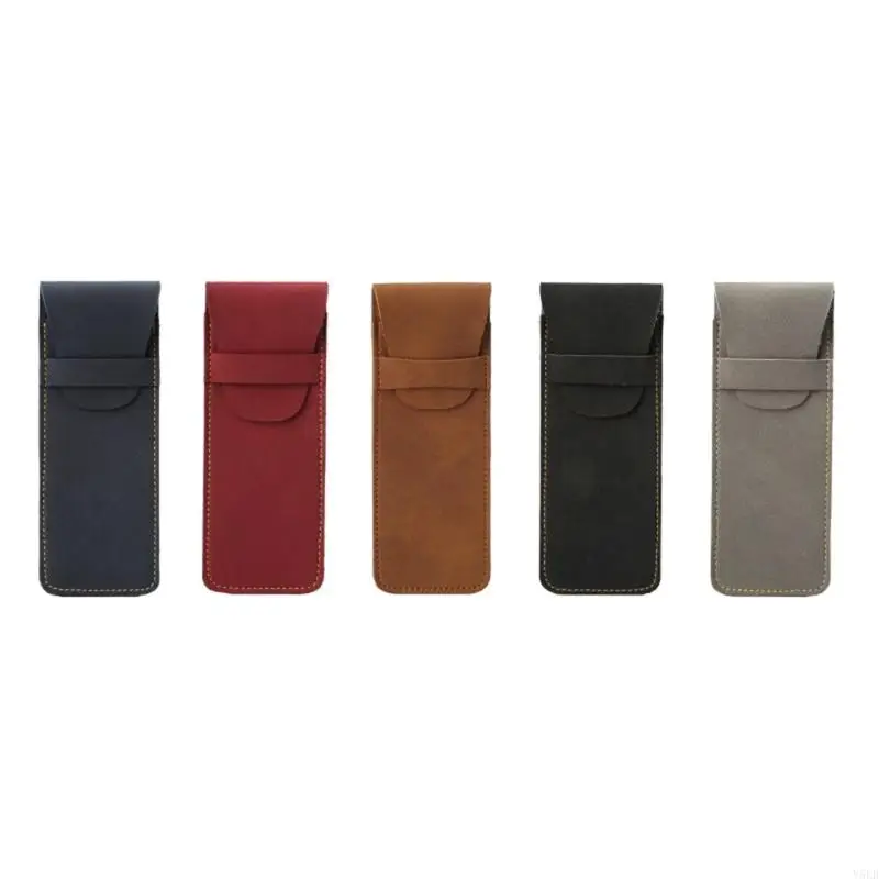 

Y5LB Leather Pencil Case Retro Pen Bag School Supplies for Organizing Pen Markers And Accessories