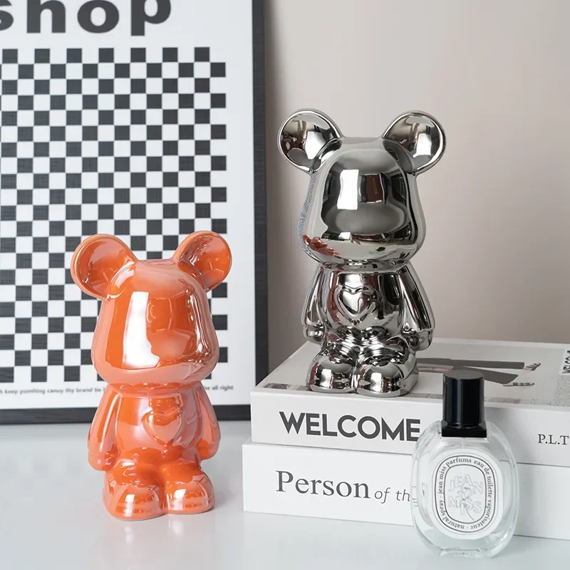 

%a Home Room Decor,Ceramics Bear Figurine,Fashion Sculpture,Table Decoration,Piggy Bank,Modern,Living Room,Art Statue,Decorativ