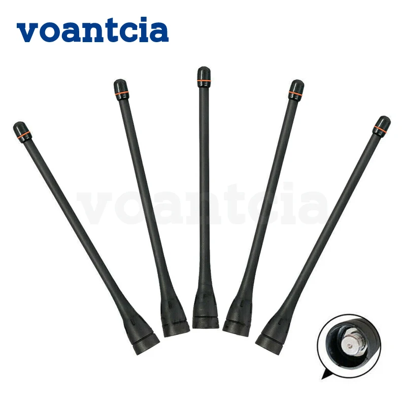 Antena UHF untuk ICOM F26 F21 F24 F25 F4 F43 F44 F80 F4000 F4011 F4020 F4061 F4018 Walkie Talkie Radio Dua Arah Lembut