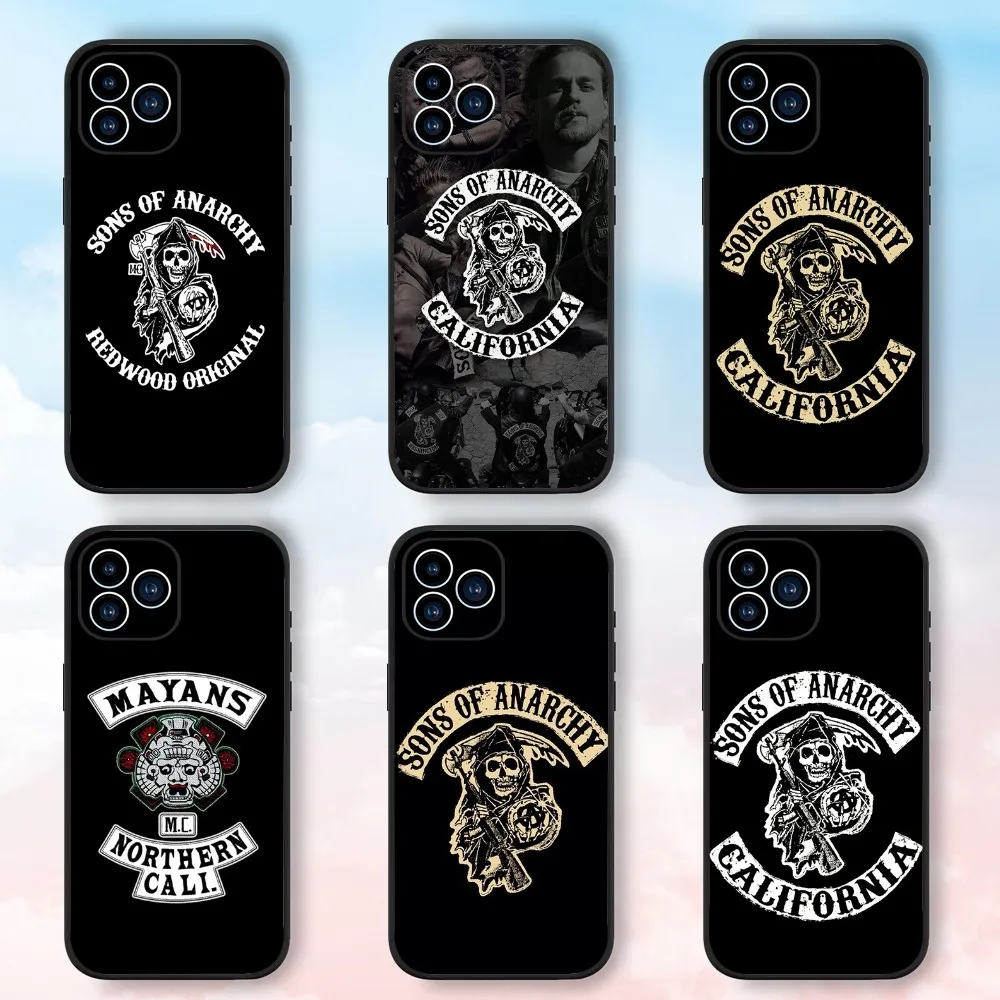 TV Sons Of Anarchy Phone Case For Samsung Galaxy S24 S23 S22 S21 S20 FE S10 S9 S10E Plus Ultra Lite 5G Black Phone Case