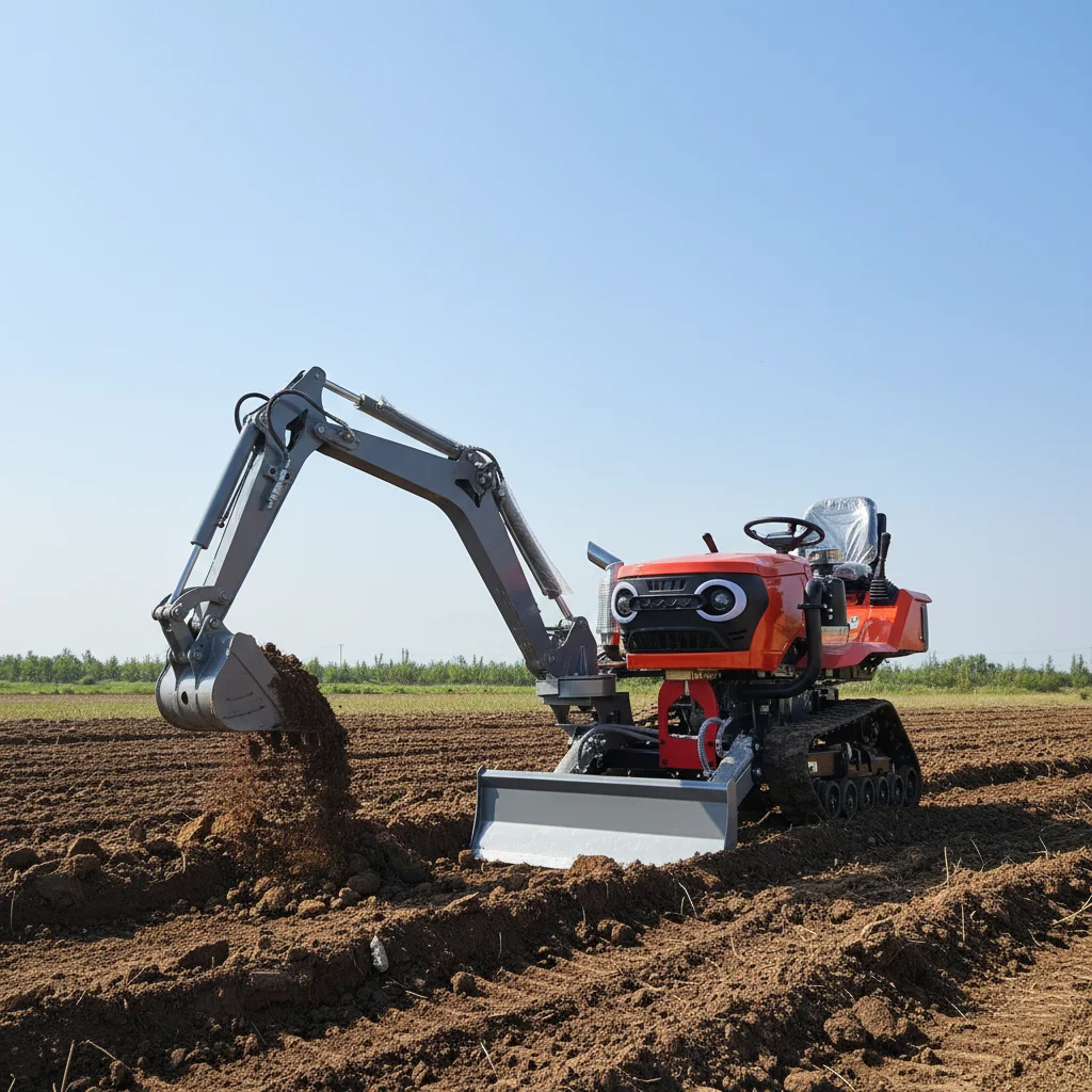 

Customization Cheap CE 35HP Crawler Micro Rotary Tiller Cultivator Mini Crawler Tractor with Farm Tools