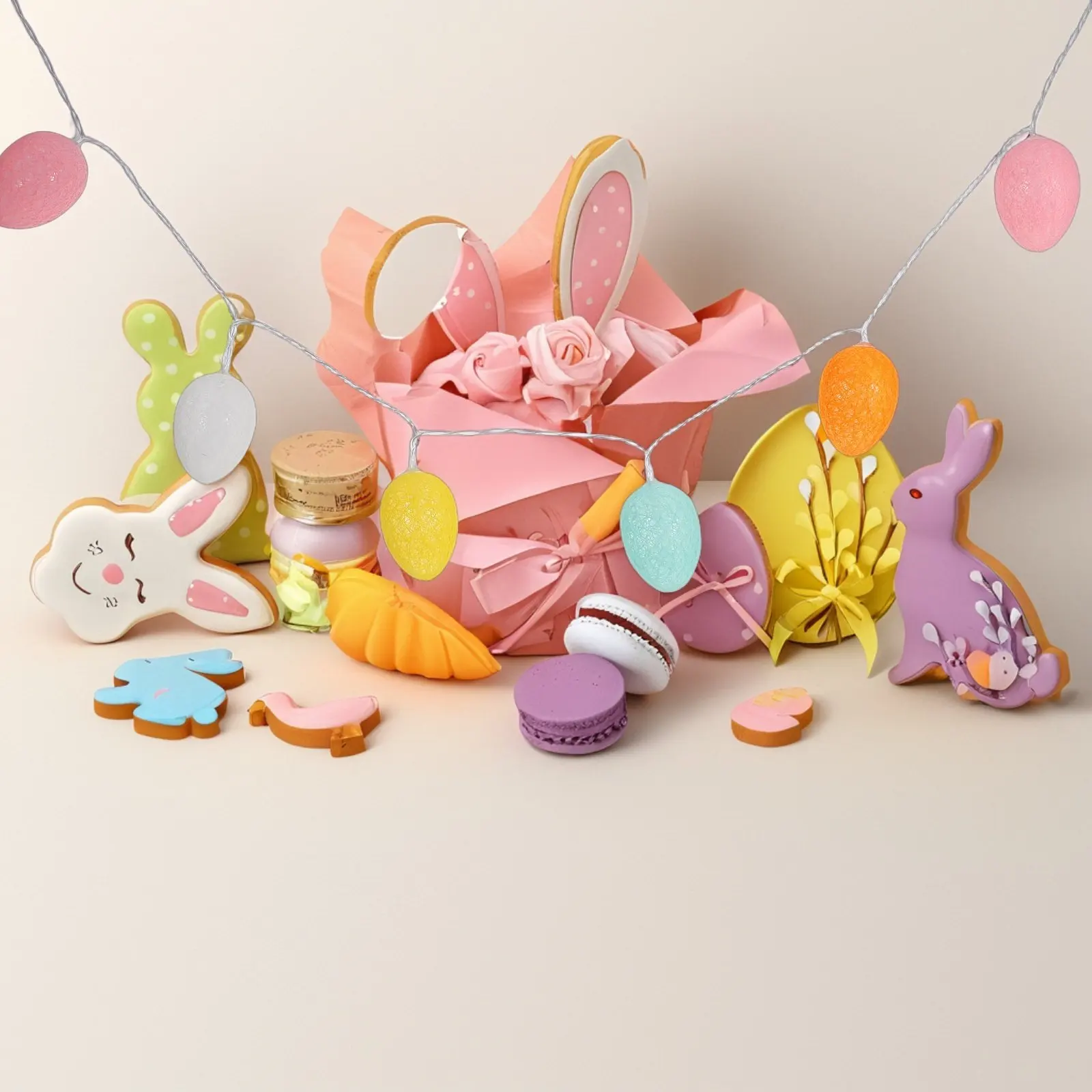 

Светодиодная гирлянда-яйцо для Пасхи, декоративная гирлянда для вечеринок, украшение для окна, дерева, уличная лампа