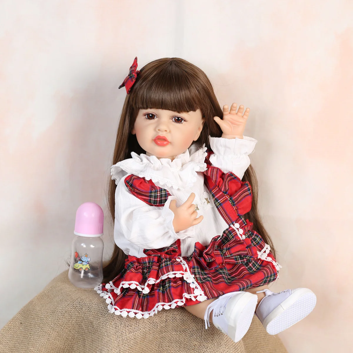 Keiumi 55 Cm Siliconen Vintage Stijl Pop Reborn Babypop Bebe Reborn Speelgoed Verjaardagscadeaus Voor Kind