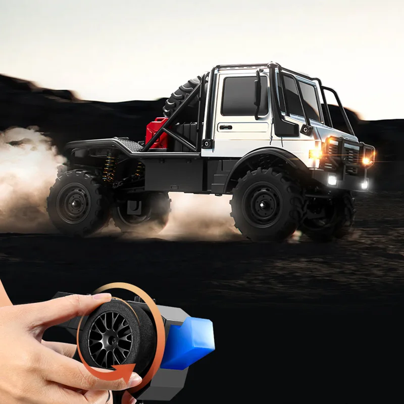 MN Mn333 RC سيارة Unimog U4000 1/18 رباعية العجلات محرك على الطرق الوعرة معدن الجبهة سبيكة لعبة مجسمة التحكم عن بعد سيارة تسلق مركبة هدية