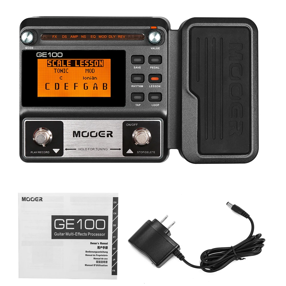 MOOER GE100 Multifunctional Distortion Analog Loop Recording Drum Machine LOOP Electric Guitar Integrated Effector Pedal