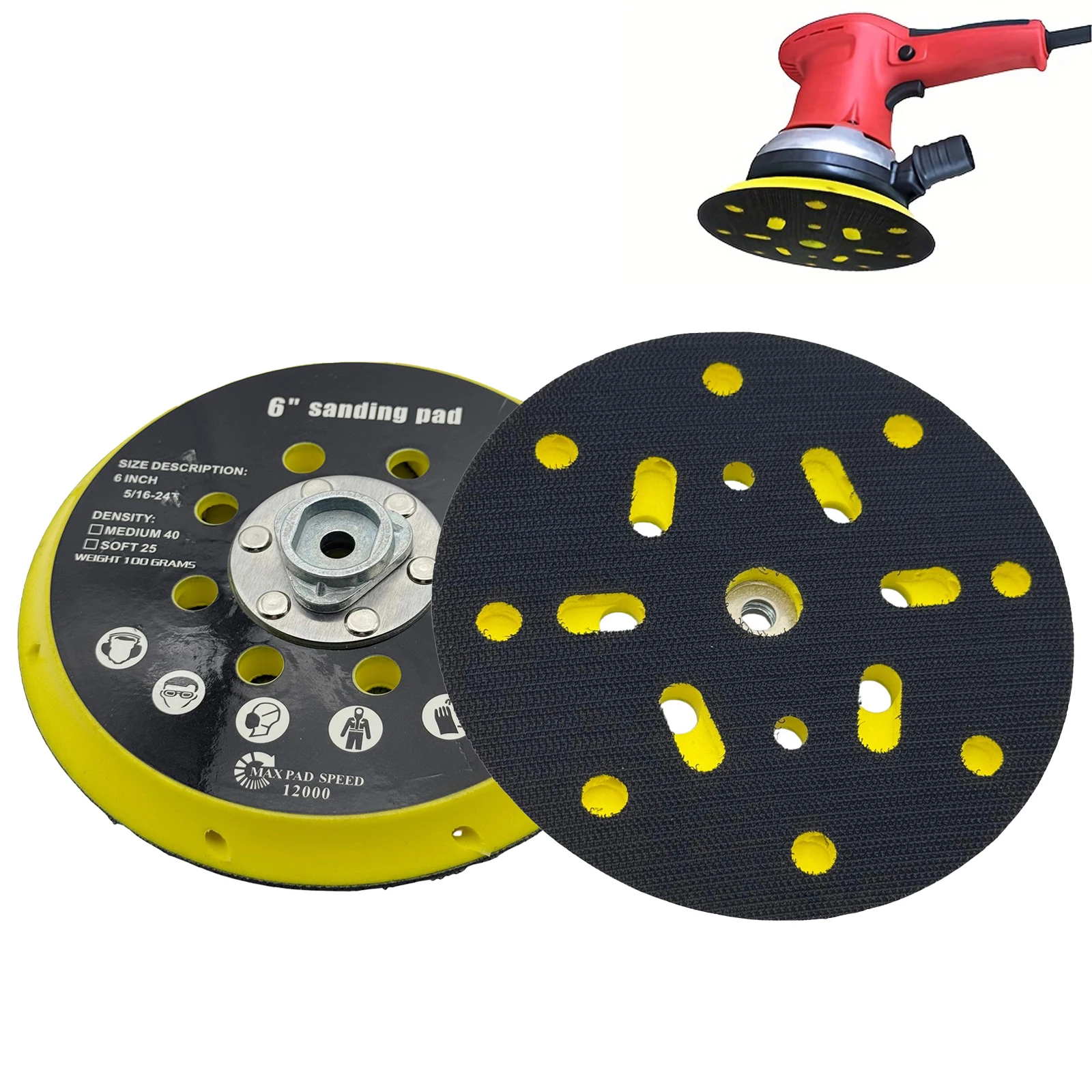 6 Inch 150mm 17 Holes Sander Backing Pad For Makita BO6030 BO6040 For Festool RO1 ES150 ET2 ES / ETS 150 Grinding Sanding