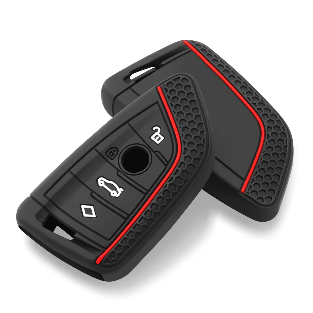 Funda de silicona para llave de coche, llavero, funda para llave para BMW X1 X3 X4 X5 X6 Series 1 2 3 5 7 G20 G02 G05 G31 G23 F34 F15 F40 IX3