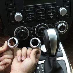For Land Rover Freelander 2 LR2 2007-2015 Car Volume and Air Conditioning Knobs Trim Stickers ABS Matte Chrome Knob Protection